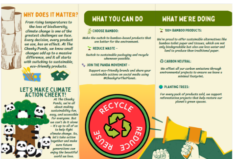 Reverse of the academic brochure, organised into 'Why does it matter?', 'What you can do' and 'What we're doing' panels.